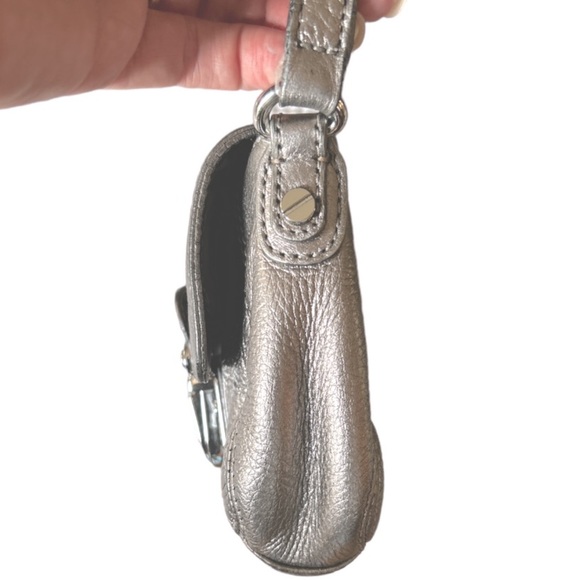 Michael Kors Brigette Pebbled Leather Mini Crossbody, Metallic Gold - Picture 8 of 9